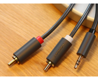 UGREEN AV102 Kabel 2x RCA Cinch jack 3.5 mm 1m czarny - 1488938 - zdjęcie 4